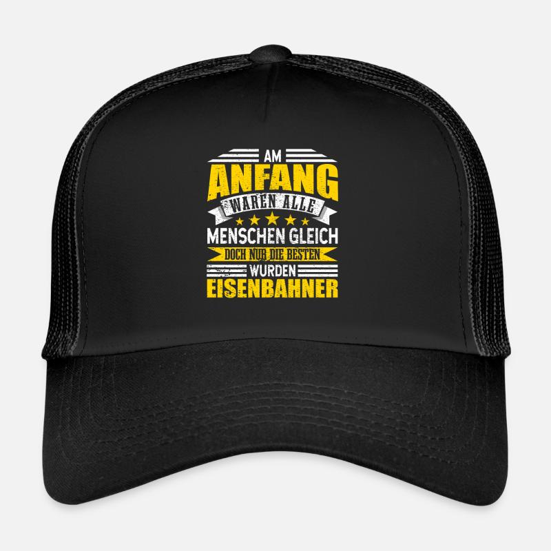 Eisenbahner - Trucker Cap - Schwarz/Schwarz