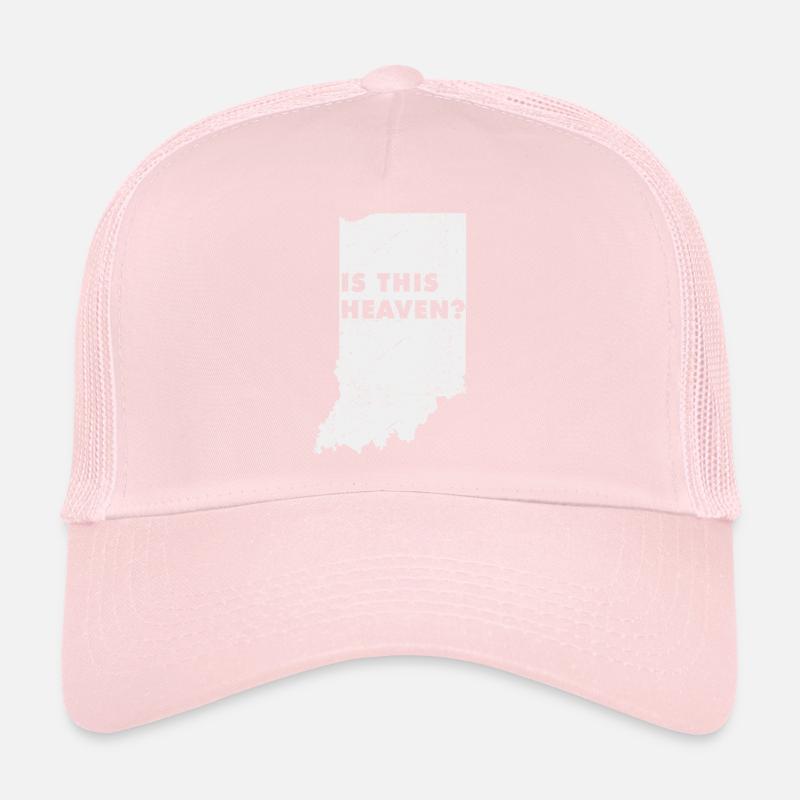 Land Map America State Home Heaven Indiana Trucker Cap