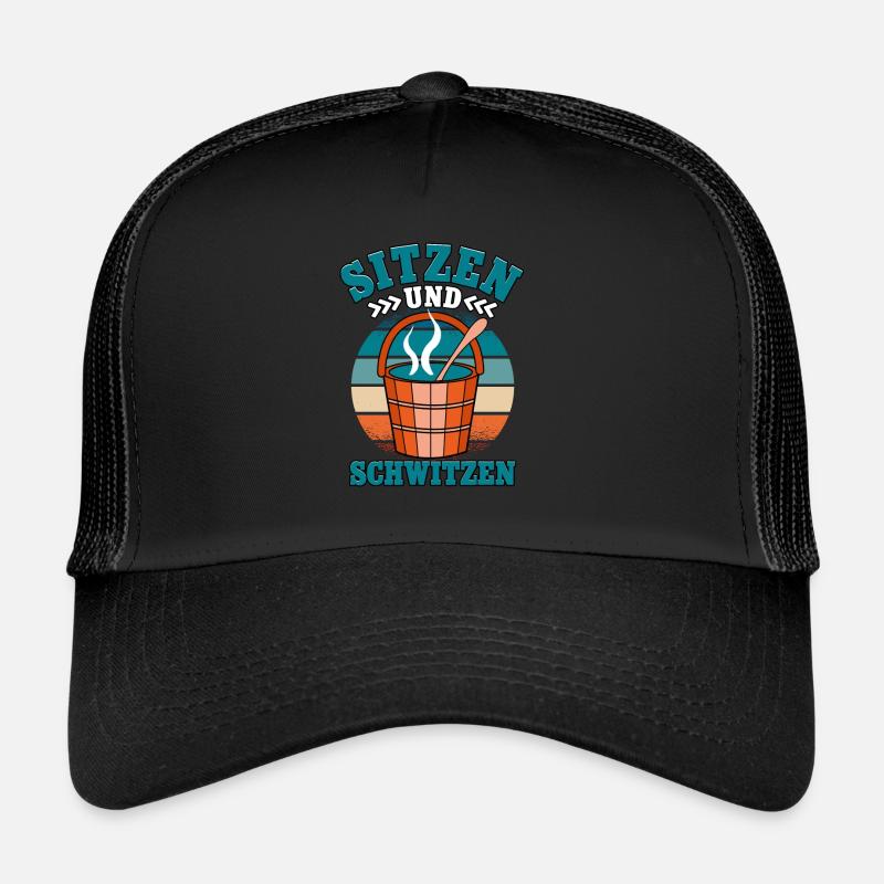 Sauna - Trucker Cap - Schwarz/Schwarz