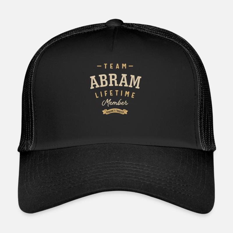 Team Abram Lifetime Member Personalized Name Trucker Cap