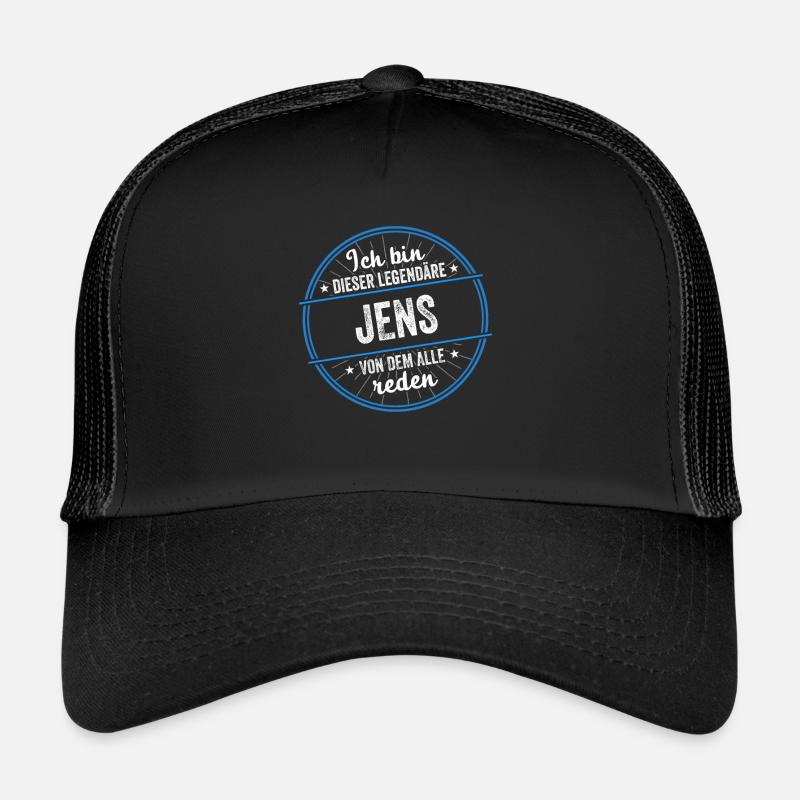 Ich bin dieser legendärer Jens Name - Trucker Cap - Schwarz/Schwarz