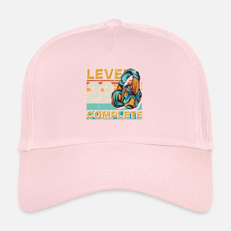 Gaming Birthday Level 33 Complete pour les joueurs. Casquette trucker 