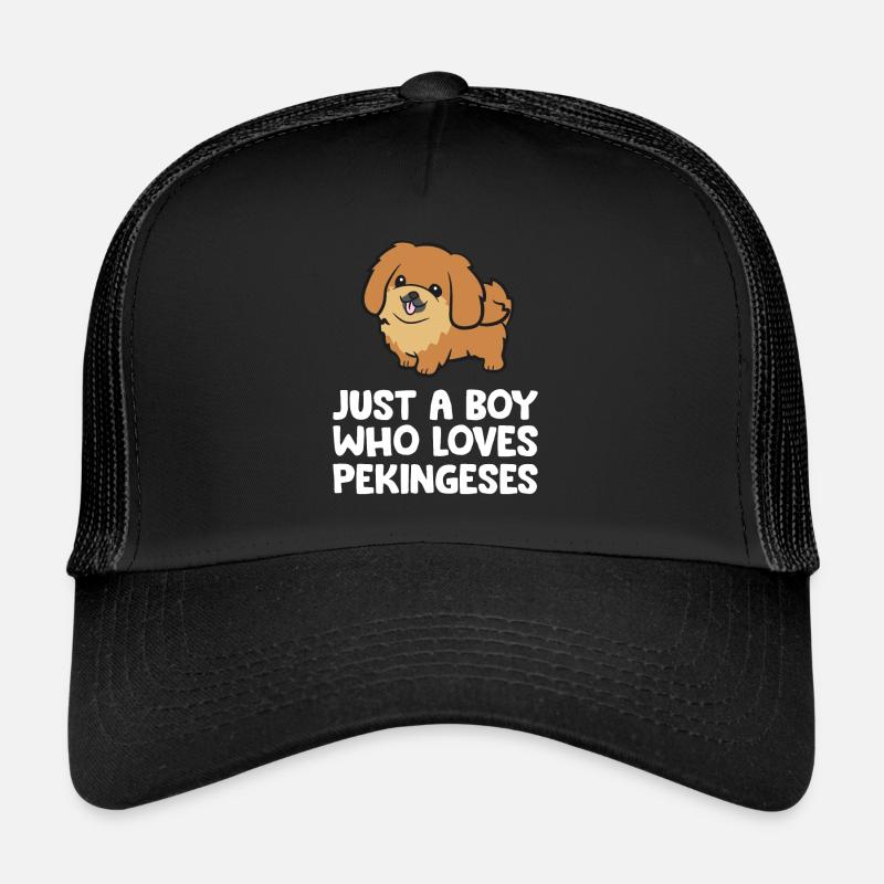 Juste un garçon qui aime pékinois Casquette trucker 