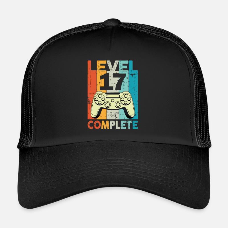 Niveau 17 Anniversaire de jeu complet Casquette trucker 