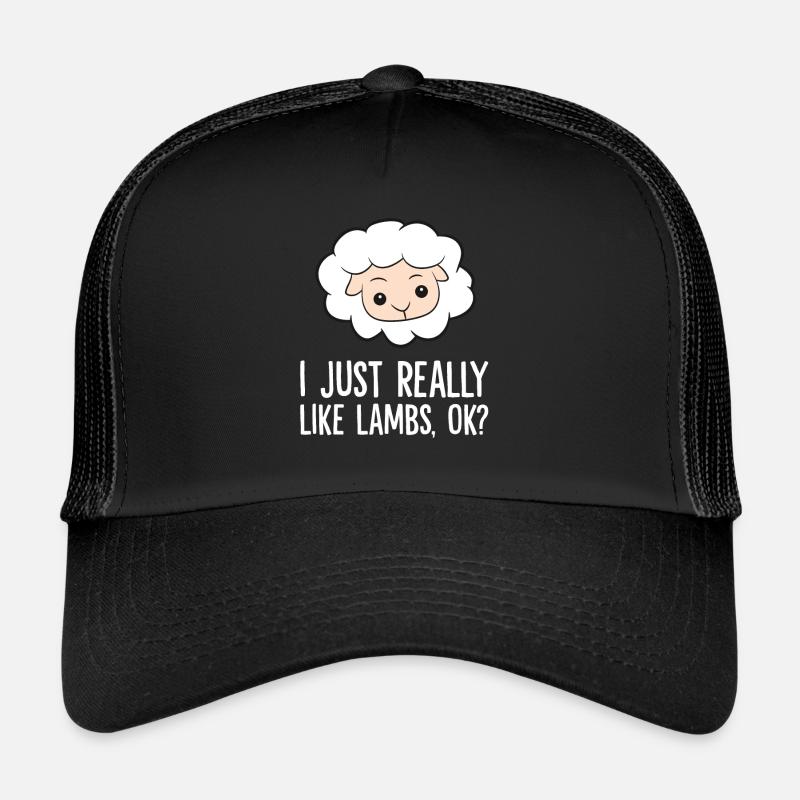 Lamb Sheep Farmer I Just Really Like Lambs Trucker Cap