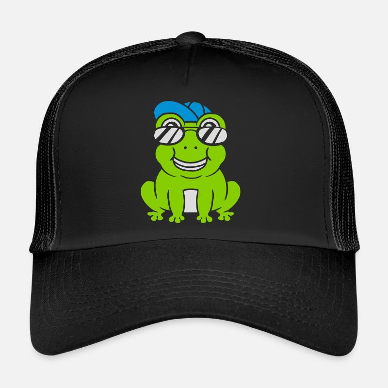 Sonnenbrille Cap Frosch Junge - Trucker Cap - Schwarz/Schwarz