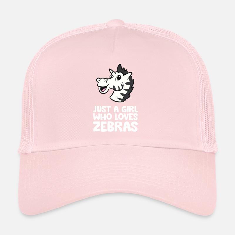 Nur ein Mädchen, das Zebras liebt Trucker Cap