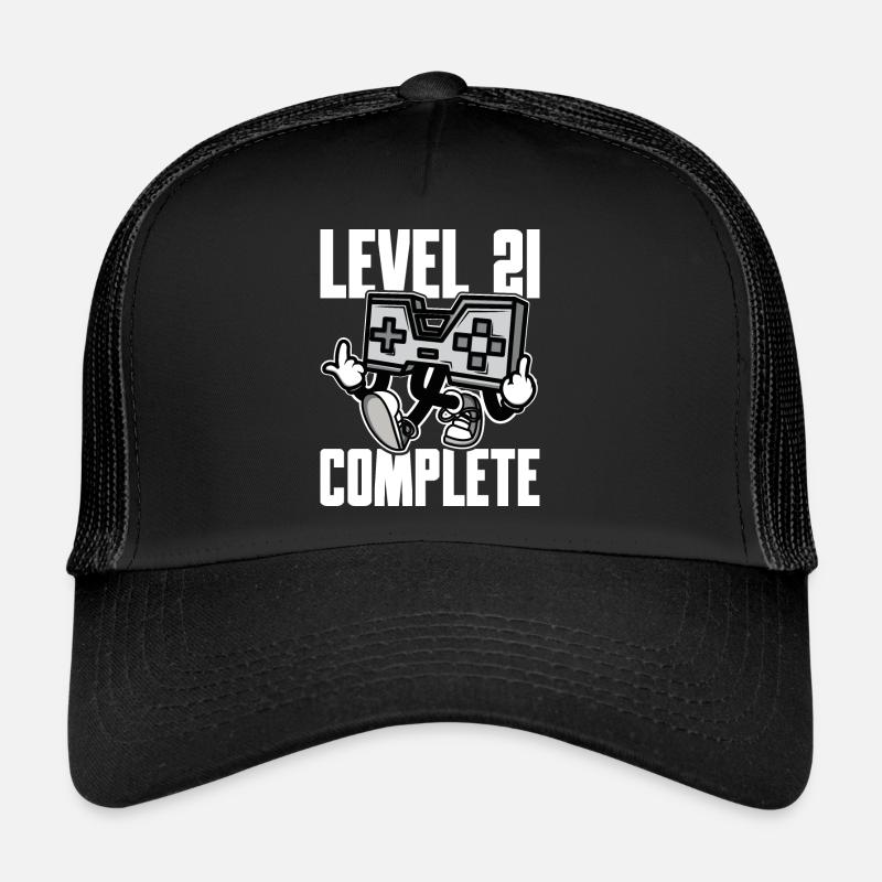 Level 21 Complete Birthday Gift 21 Years Trucker Cap