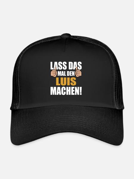 Laissez Luis faire ça - Casquette trucker  - noir/noir - Devant