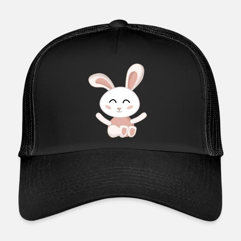 Lapin Blanc cute rose Casquette trucker 