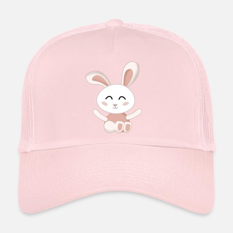 Lapin Blanc cute rose Casquette trucker 