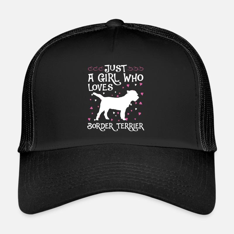 Border Terrier Geschenk Hunde - Trucker Cap - Schwarz/Schwarz