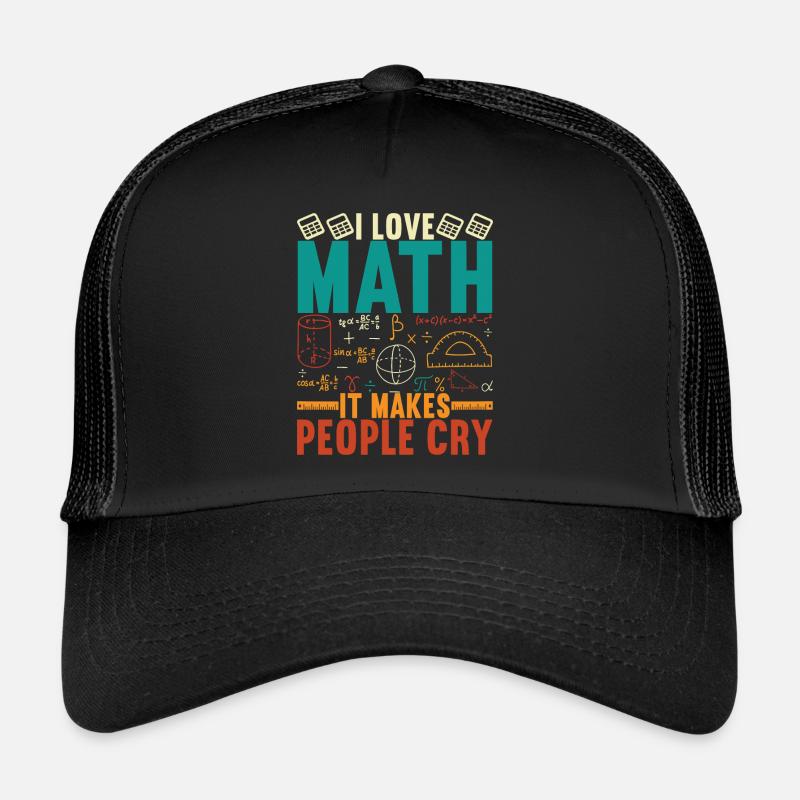 Mathe Mathelehrer - Trucker Cap - Schwarz/Schwarz