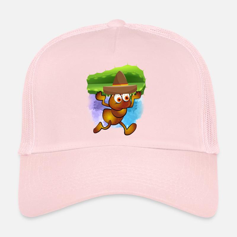 Fourmi brune avec charro et captus Casquette trucker 