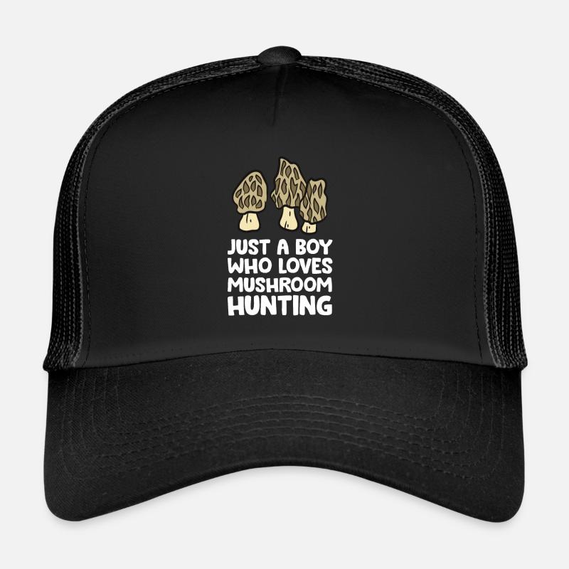 Nur ein Junge, der gerne Pilze jagt Trucker Cap