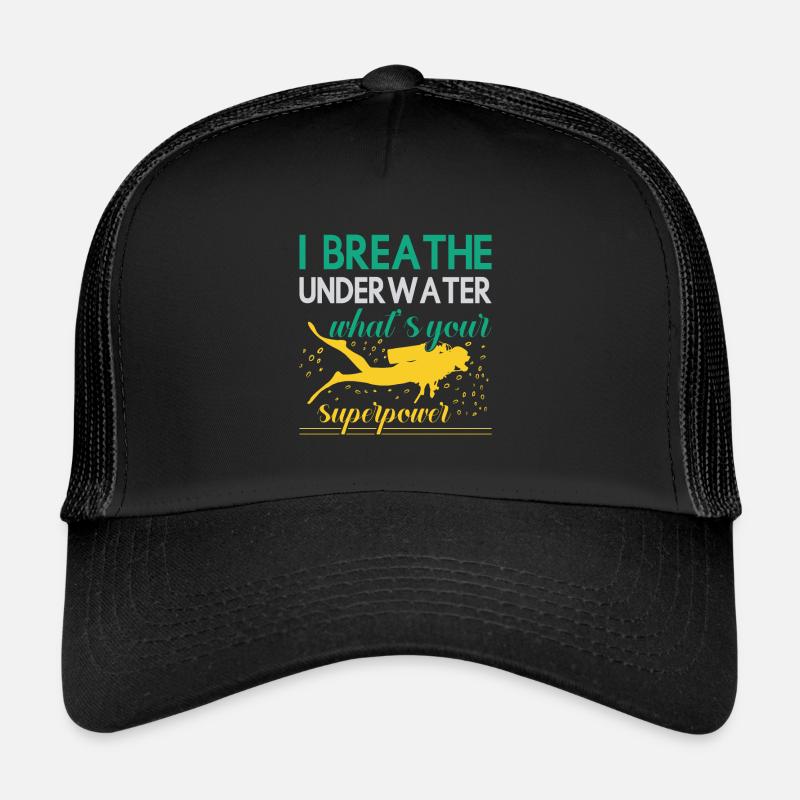 Cadeau de plongée sous-marine Plongeur sous-marin Casquette trucker 