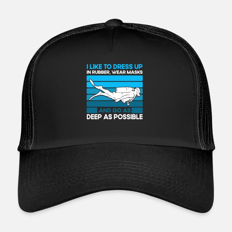Cadeau de plongée sous-marine Plongeur sous-marin Casquette trucker 