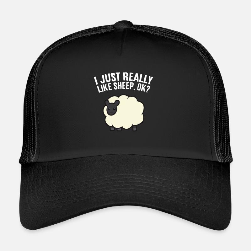 J’aime beaucoup les moutons, d’accord? Ferme de moutons Casquette trucker 