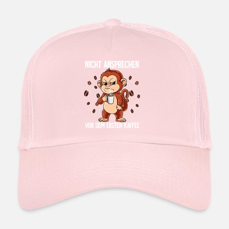 Nicht Ansprechen Vor Dem Ersten Kaffee Affe Trucker Cap