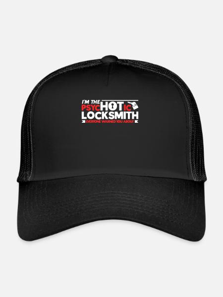 Locksmith Lock Picking Employee Locksmith - Trucker Cap - black/black - Front