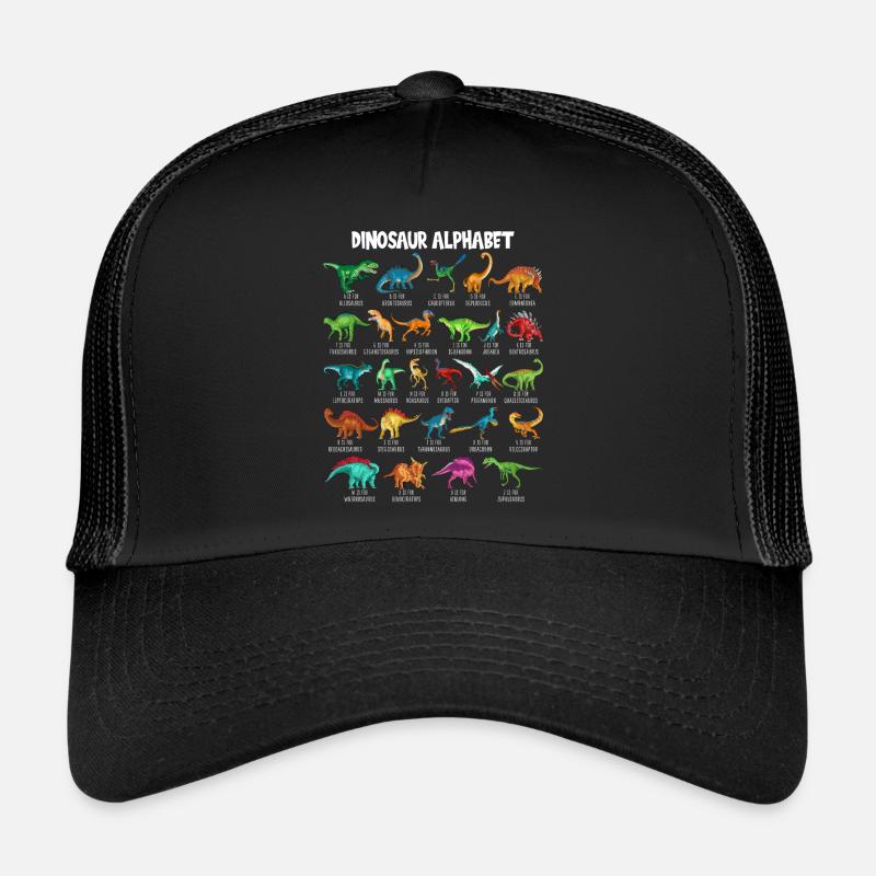 Mein Dinosaurier Alphabet Kinder Arten Dino A-Z Trucker Cap