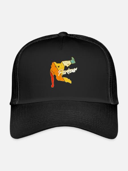 free running - Trucker Cap - black/black - Front