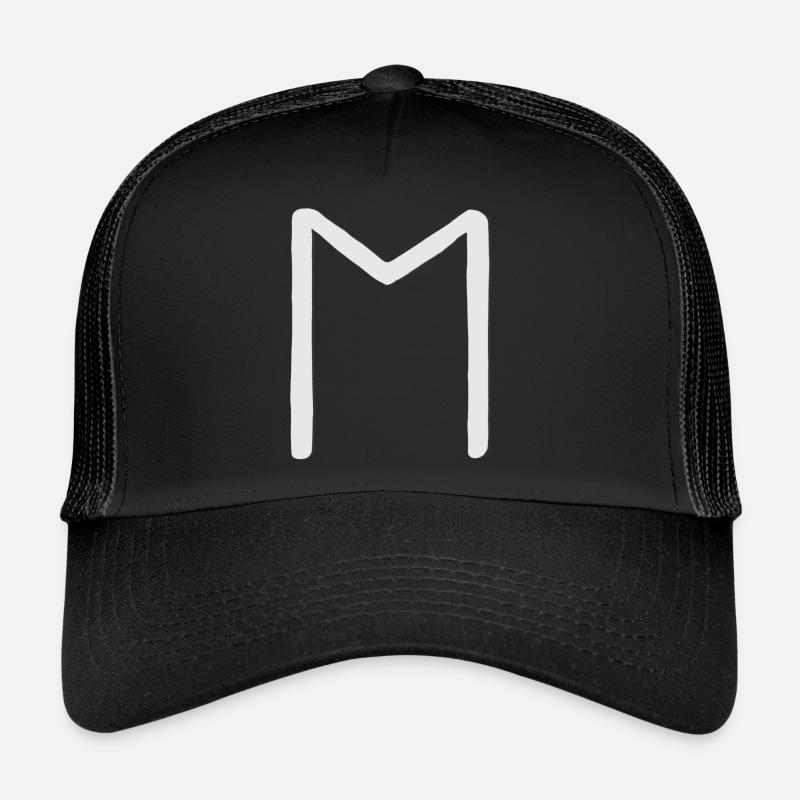 Futhark Alphabet runique Ehwaz Casquette trucker 