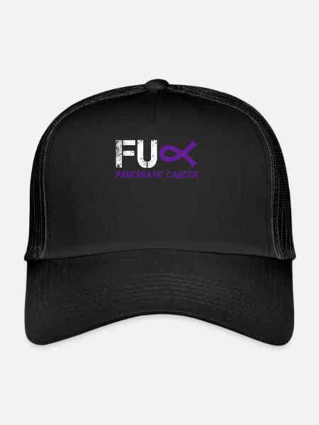 Novembre Ruban violet Sensibilisation au cancer du pancréas - Casquette trucker - noir/noir