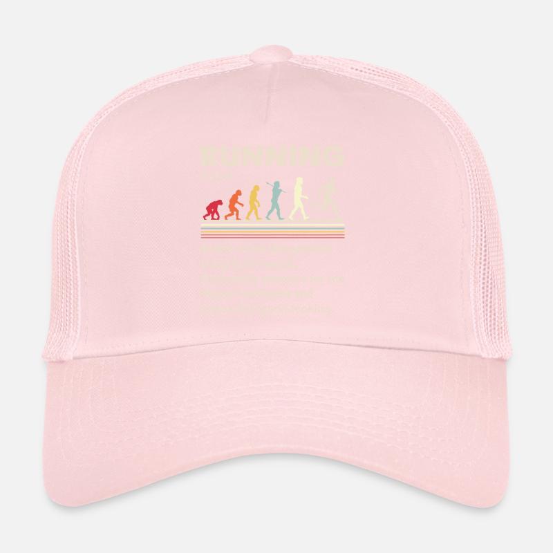 Running Evolution Définition amusante pour les coureurs Casquette trucker 