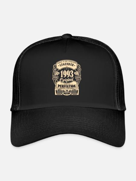 Cadeau du 30e anniversaire Mythe Légende Original - Casquette trucker  - noir/noir - Devant