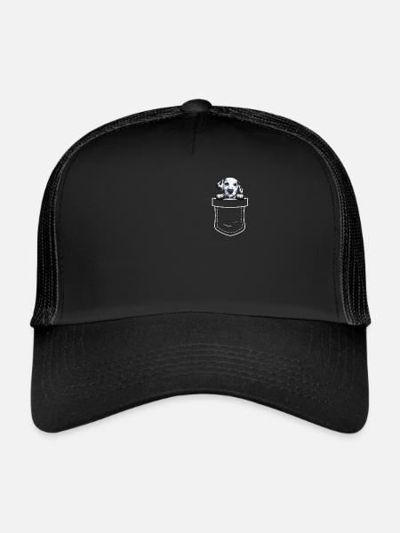 Propriétaire de chien de chien dalmate - Casquette trucker  - noir/noir - Devant
