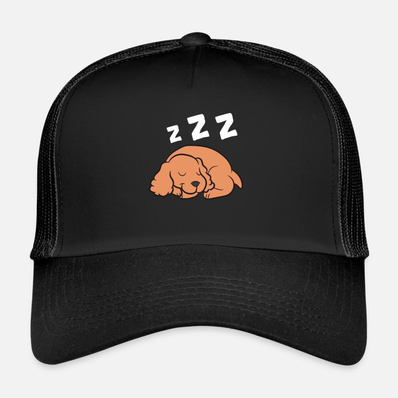 Cocker Spaniel Chien Dormant Pyjama Cocker - Casquette trucker  - noir/noir