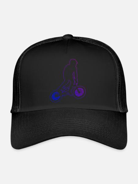 Cyclisme Vélo Hommes Femmes BMX Garçons BMX Vélo - Casquette trucker  - noir/noir - Devant