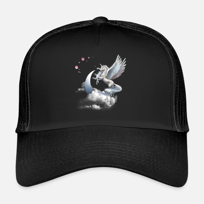 Einhorn Geschenk- Einhorn Tshirt - Trucker Cap - Schwarz/Schwarz