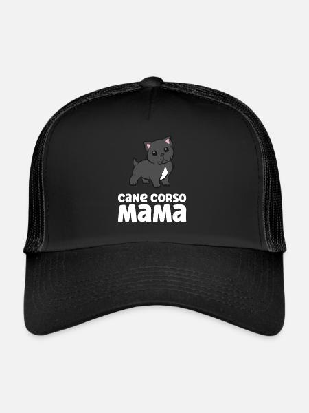 Cane Corso Mom Funny Cane Corso Dog - Trucker Cap - black/black - Front