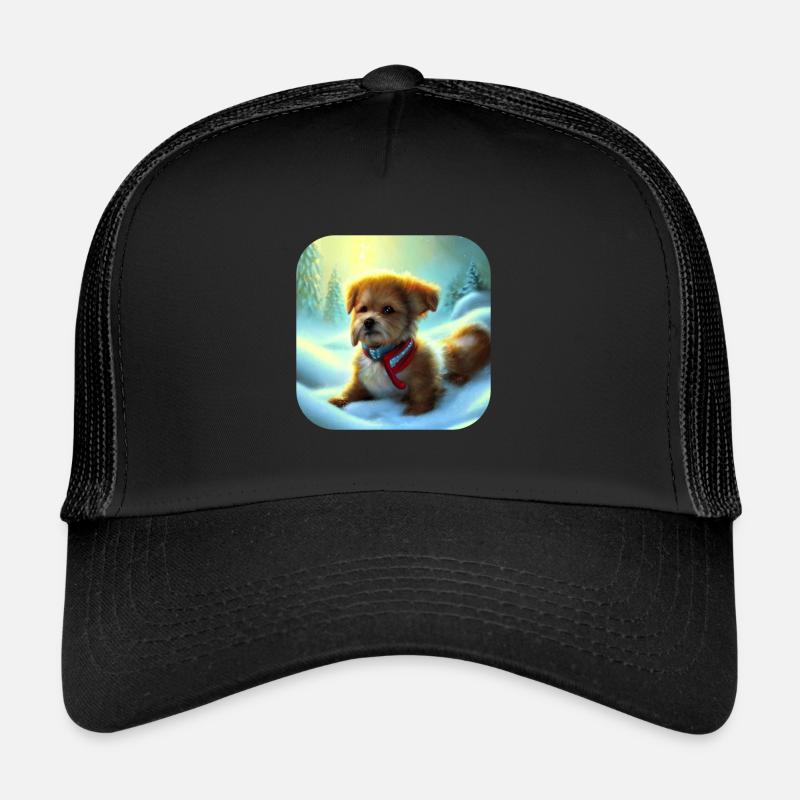 Chiot de chien de Noël Casquette trucker 