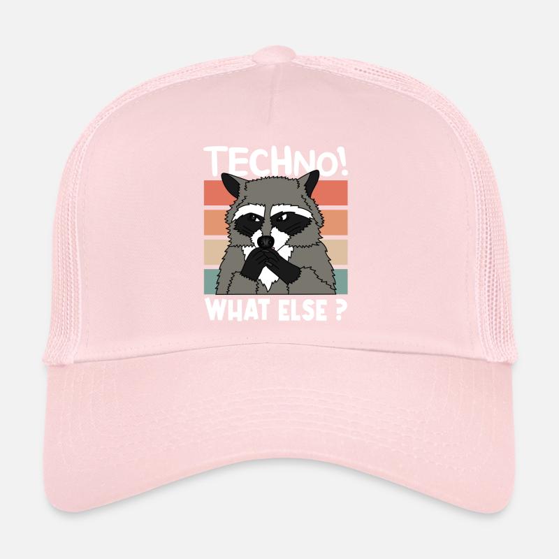 TECHNO RACOON Cadeau de Noël Rave Casquette trucker 