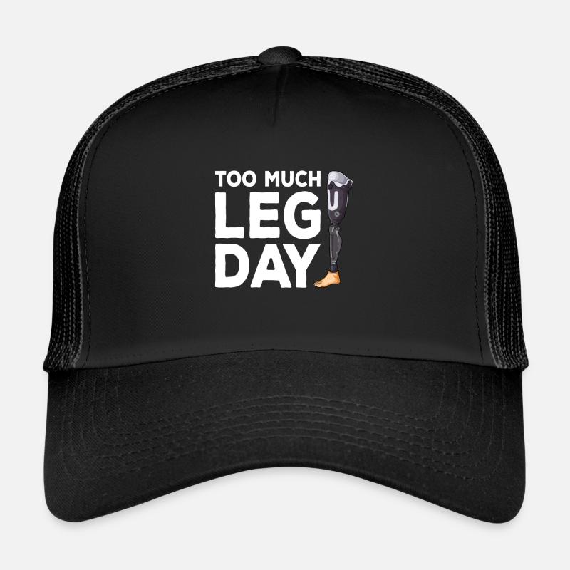 Chirurgie de la jambe en fauteuil roulant jambe perdue Casquette trucker 