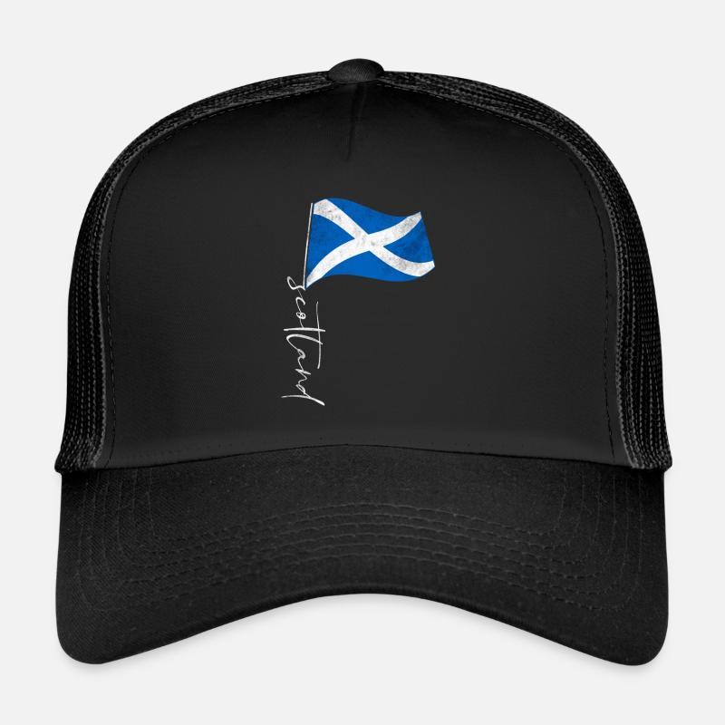Scotland Flag Scottish - Trucker Cap - black/black