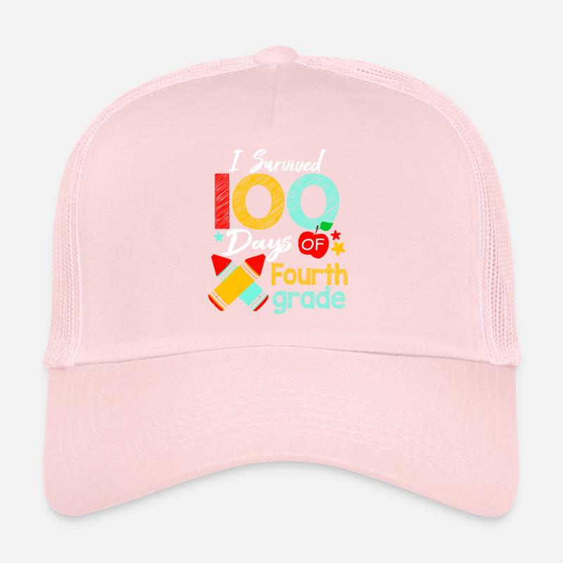 Les couleurs ont survécu à 100 jours d’école en 4e année Casquette trucker 