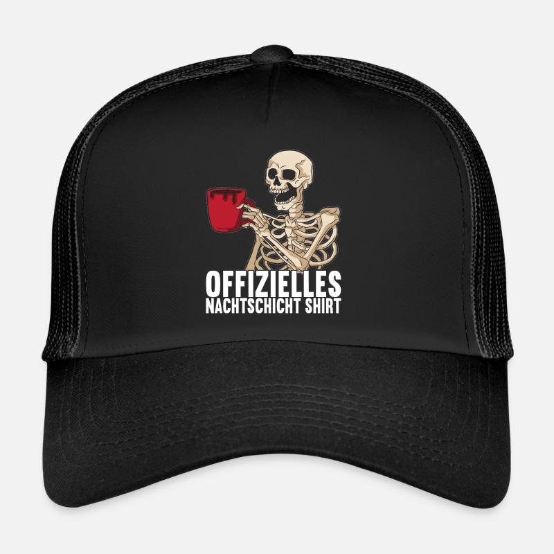 Nachtschicht Nachtdienst - Trucker Cap - Schwarz/Schwarz
