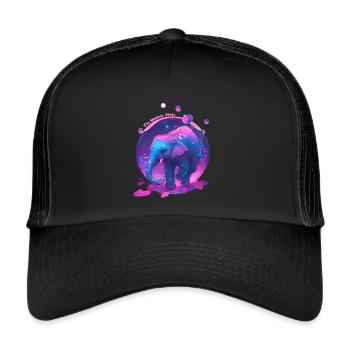 The Wildlife Kings - The Elephant Bubble - Trucker Cap - black/black - Front