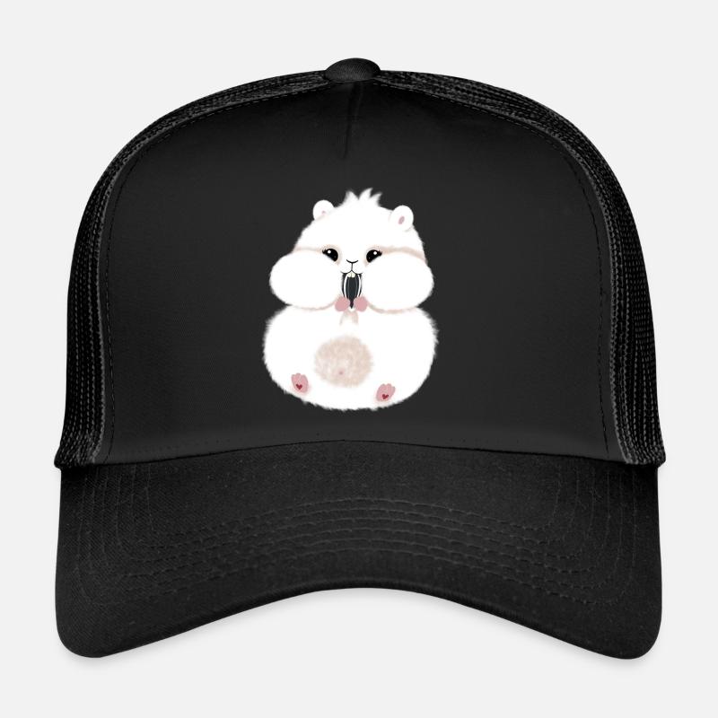 Hamster Marshmallow 🐹 - Trucker Cap - Schwarz/Schwarz