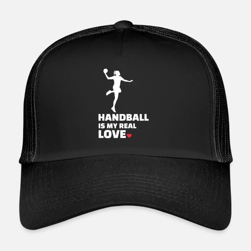 Ich Liebe Handball - Trucker Cap - Schwarz/Schwarz