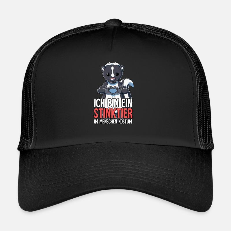 Ich Bin Ein Stinktier - Trucker Cap - Schwarz/Schwarz