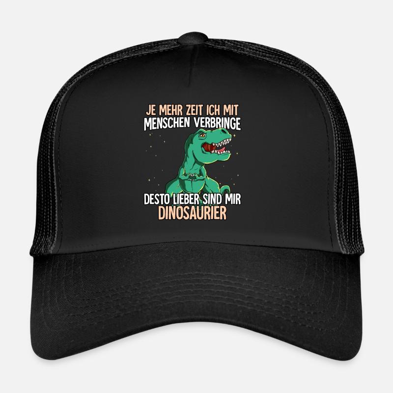 T-rex - Trucker Cap - Schwarz/Schwarz