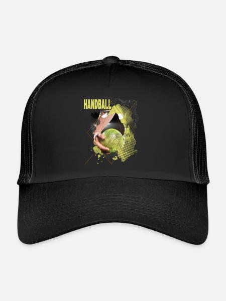 Handball Handball Joueur Handball Sport Fan - Casquette trucker  - noir/noir - Devant