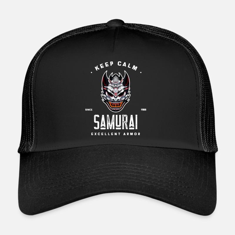 keep calm samurai since 1988 excellent armor Trucker Cap