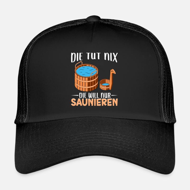 Sauna - Trucker Cap - Schwarz/Schwarz