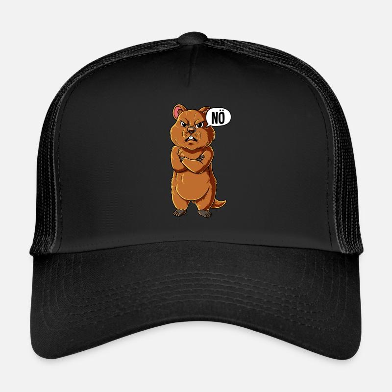 Quokka Nö - Trucker Cap - Schwarz/Schwarz
